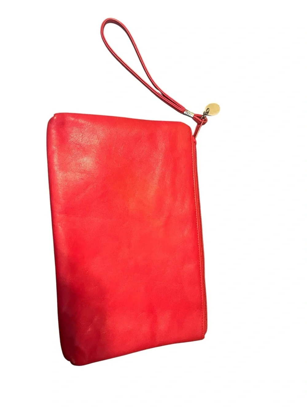 Etra Vintage Classic Red Leather Clutch Excellent Condition
